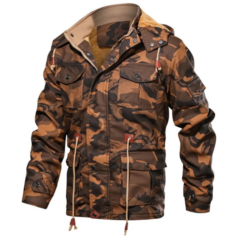 Päls Fårskinn Quilted Multi-pocket Jacka