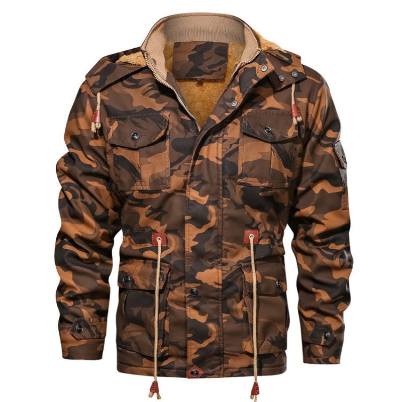 Päls Fårskinn Quilted Multi-pocket Jacka